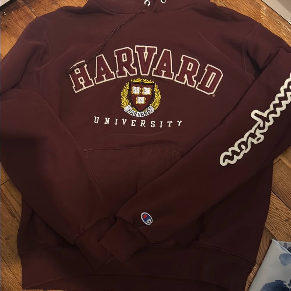 Champion Harvard University Burgundy Hoodie